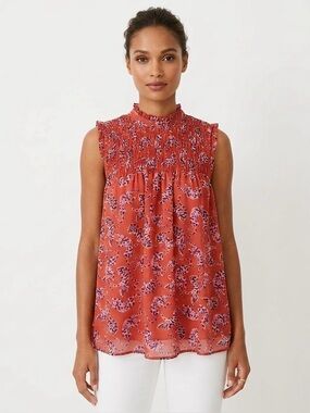 Anthropologie Maeve Darby Top Cheetah Tiger Sleeveless Shirt Tank Blouse